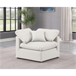 Meridian Furniture Indulge Vegan Leather Corner Chair in Cream