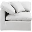 Meridian Furniture Indulge Vegan Leather Corner Chair in Cream