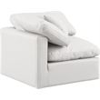 Meridian Furniture Indulge Vegan Leather Corner Chair in Cream