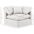 Meridian Furniture Indulge Vegan Leather Corner Chair in Cream