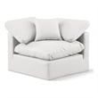 Meridian Furniture Indulge Vegan Leather Corner Chair in Cream