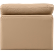 Meridian Furniture Indulge Contemporary Vegan Leather Armless Chair in Tan