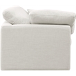 Meridian Furniture Indulge Contemporary Fabric Corner Chair in Cream