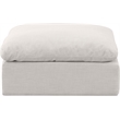 Meridian Furniture Indulge Contemporary Fabric Ottoman in Cream