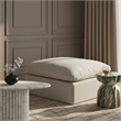Meridian Furniture Indulge Contemporary Fabric Ottoman in Cream