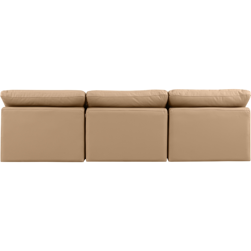 Meridian Furniture Indulge Tan Vegan Leather Modular Sofa