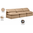 Meridian Furniture Indulge Tan Vegan Leather Modular Sofa