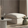 Meridian Furniture Indulge Contemporary Fabric Ottoman in White