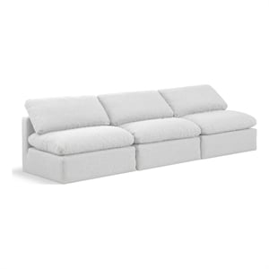 Meridian Furniture Indulge 105&quot Upholstered Fabric Modular Sofa in White