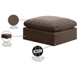 Meridian Furniture Indulge Contemporary Velvet Ottoman in Brown
