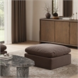 Meridian Furniture Indulge Contemporary Velvet Ottoman in Brown