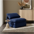 Meridian Furniture Indulge Contemporary Velvet Armless Chair in Navy