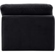 Meridian Furniture Indulge Contemporary Velvet Armless Chair in Black