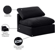 Meridian Furniture Indulge Contemporary Velvet Armless Chair in Black