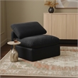 Meridian Furniture Indulge Contemporary Velvet Armless Chair in Black