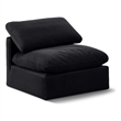 Meridian Furniture Indulge Contemporary Velvet Armless Chair in Black