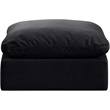 Meridian Furniture Indulge Contemporary Velvet Ottoman in Black