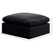 Meridian Furniture Indulge Contemporary Velvet Ottoman in Black