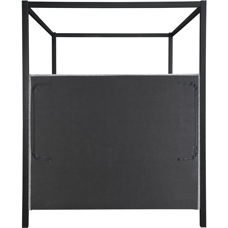Meridian Furniture Kelly Grey Boucle Fabric King Bed