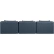 Meridian Furniture Cube Navy Blue Vegan Leather 3-Pc. Modular Sofa