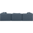 Meridian Furniture Cube Navy Blue Vegan Leather 3-Pc. Modular Sofa