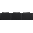 Meridian Furniture Cube Black Vegan Leather 3-Pc. Modular Sofa