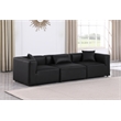 Meridian Furniture Cube Black Vegan Leather 3-Pc. Modular Sofa