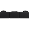 Meridian Furniture Cube Black Vegan Leather 3-Pc. Modular Sofa