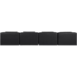 Meridian Furniture Cube Black Vegan Leather 4-Pc. Modular Sofa