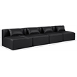 Meridian Furniture Cube Black Vegan Leather 4-Pc. Modular Sofa