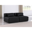 Meridian Furniture Cube Black Vegan Leather 2-Pc. Modular Sofa