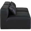 Meridian Furniture Cube Black Vegan Leather 2-Pc. Modular Sofa