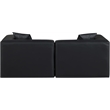 Meridian Furniture Cube Black Vegan Leather 2-Pc. Modular Sofa