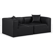 Meridian Furniture Cube Black Vegan Leather 2-Pc. Modular Sofa
