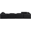 Meridian Furniture Cube Black Vegan Leather 5-Pc. L-Shaped Modular Sectional
