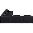 Meridian Furniture Cube Black Vegan Leather 5-Pc. L-Shaped Modular Sectional