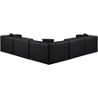 Meridian Furniture Cube Black Vegan Leather 5-Pc. L-Shaped Modular Sectional