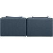 Meridian Furniture Cube Navy Blue Vegan Leather 2-Pc. Modular Sofa