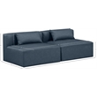 Meridian Furniture Cube Navy Blue Vegan Leather 2-Pc. Modular Sofa