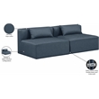 Meridian Furniture Cube Navy Blue Vegan Leather 2-Pc. Modular Sofa