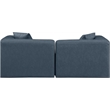 Meridian Furniture Cube Navy Blue Vegan Leather 2-Pc. Modular Sofa