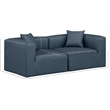 Meridian Furniture Cube Navy Blue Vegan Leather 2-Pc. Modular Sofa