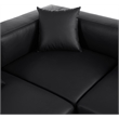 Meridian Furniture Cube Black Vegan Leather 5-Pc. L-Shaped Modular Sectional