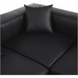 Meridian Furniture Cube Black Vegan Leather 6-Pc. U-Shaped Modular Sectional