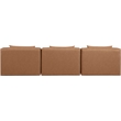 Meridian Furniture Cube Brown Vegan Leather 3-Pc. Modular Sofa