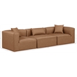 Meridian Furniture Cube Brown Vegan Leather 3-Pc. Modular Sofa