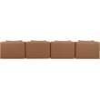 Meridian Furniture Cube Brown Vegan Leather 4-Pc. Modular Sofa