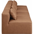 Meridian Furniture Cube Brown Vegan Leather 4-Pc. Modular Sofa