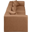 Meridian Furniture Cube Brown Vegan Leather 4-Pc. Modular Sofa