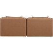 Meridian Furniture Cube Brown Vegan Leather 2-Pc. Modular Sofa